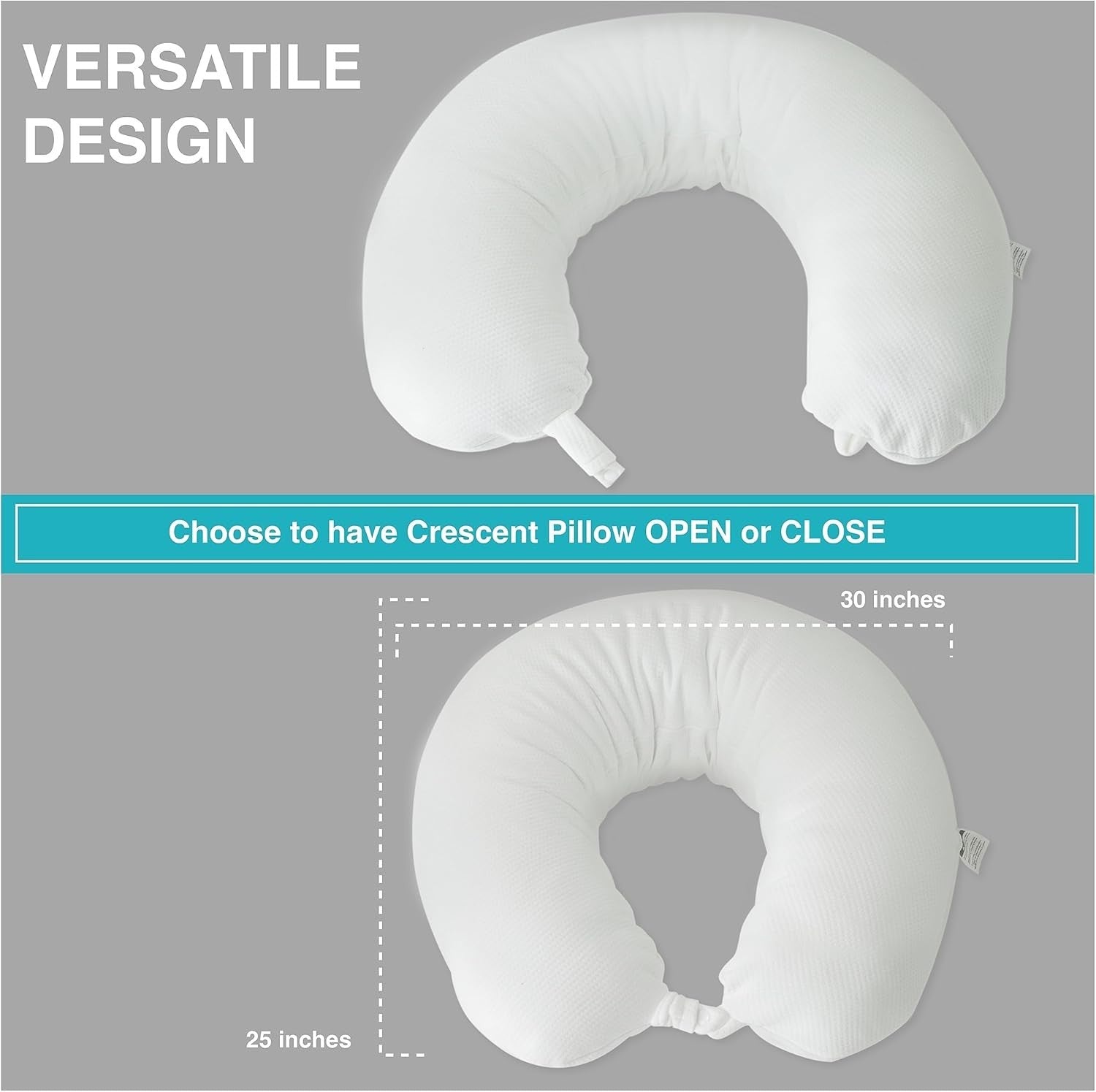 Pregnancy Pillow 2-in-1 Nursing Maternity Full Body Leg Support Washable