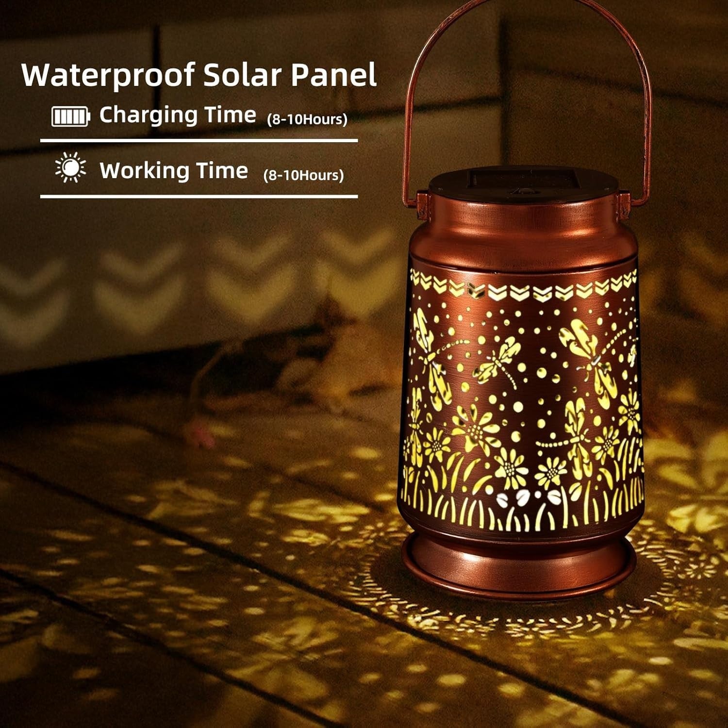 Butterfly Solar Lanterns 3-Pack Outdoor Waterproof Garden Lights