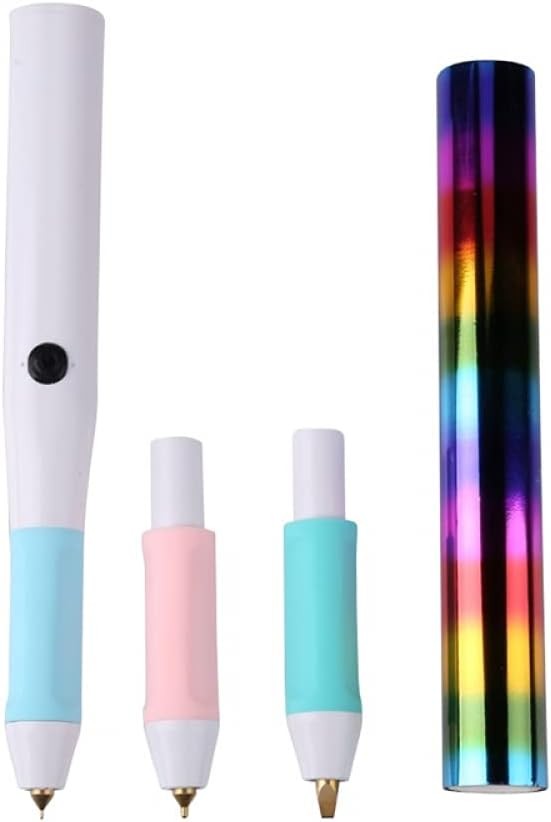 Heat Foil Pen Kit USB 3 Tip Sizes Foil Roll Set for Card Making Scrapbooking