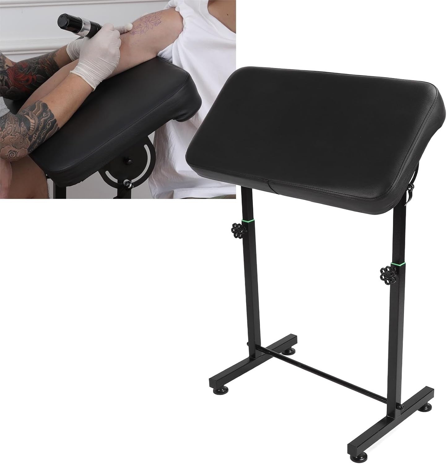 Large Tattoo Armrest Stand Adjustable Height Tilt Padded Arm Leg Rest