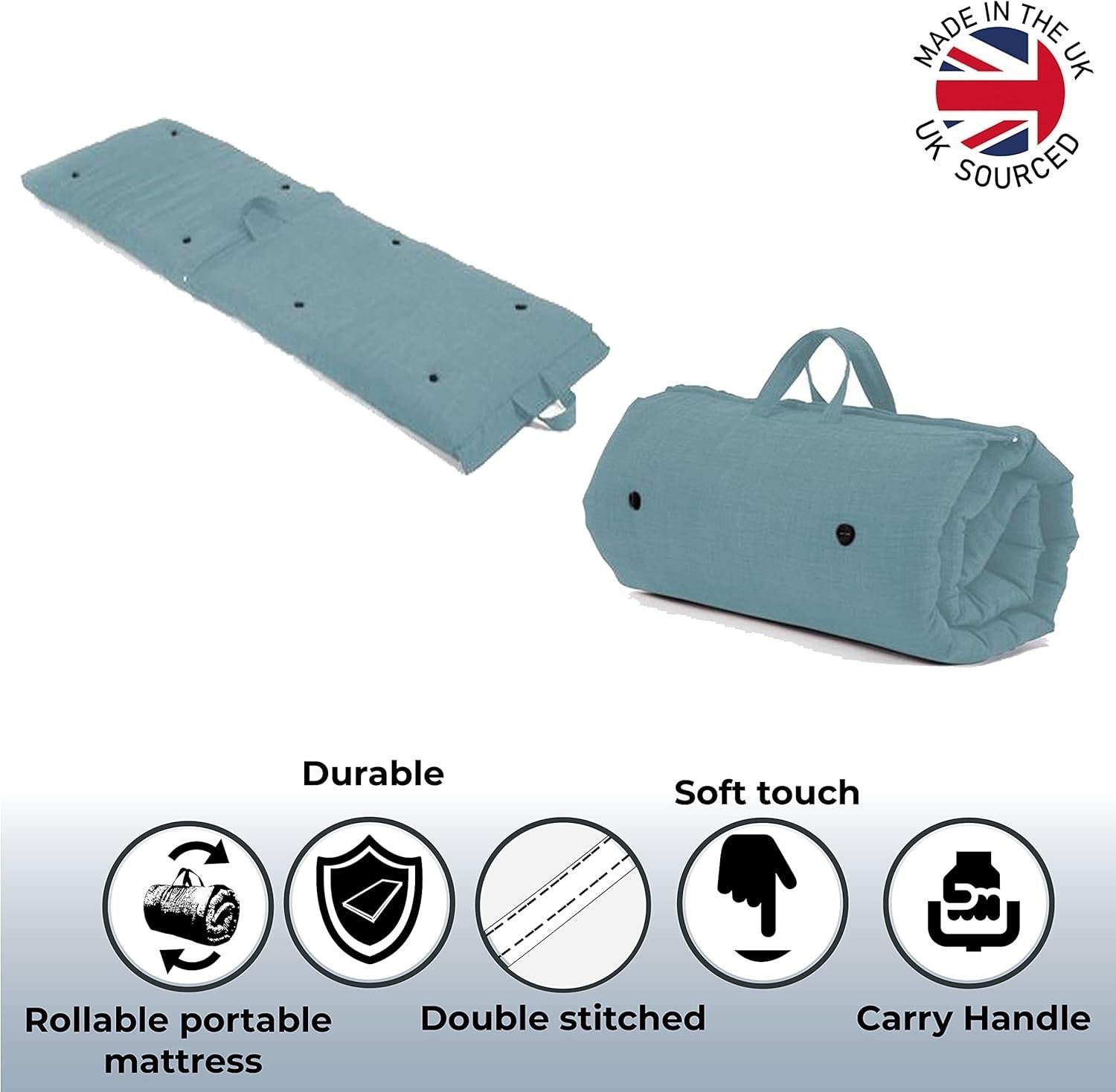Foldable Futon Mattress Single Roll-Up Bed | Soft Touch Hypoallergenic