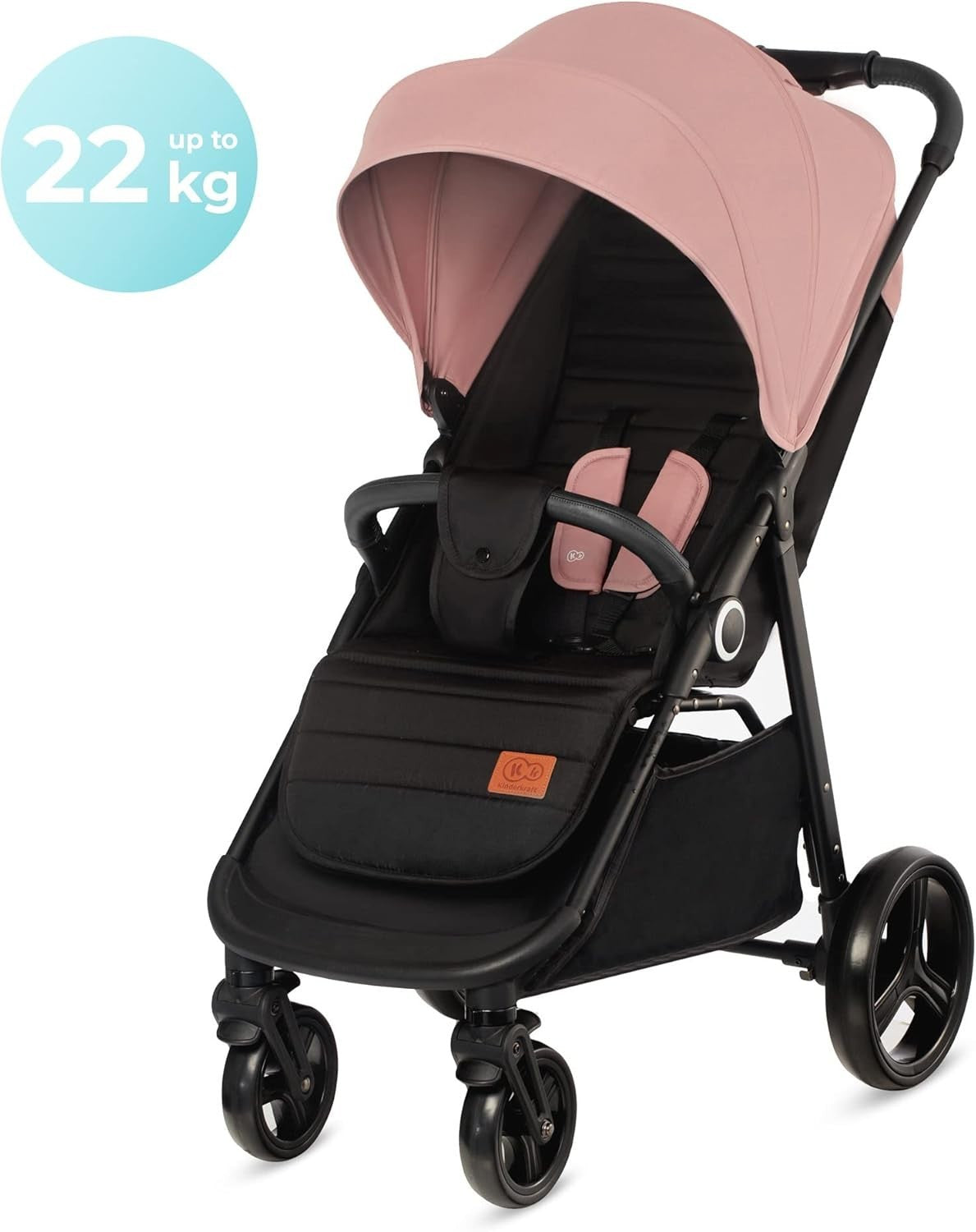 Baby Pushchair Stroller from Birth to 22kg One Hand Fold Lie Flat Pink