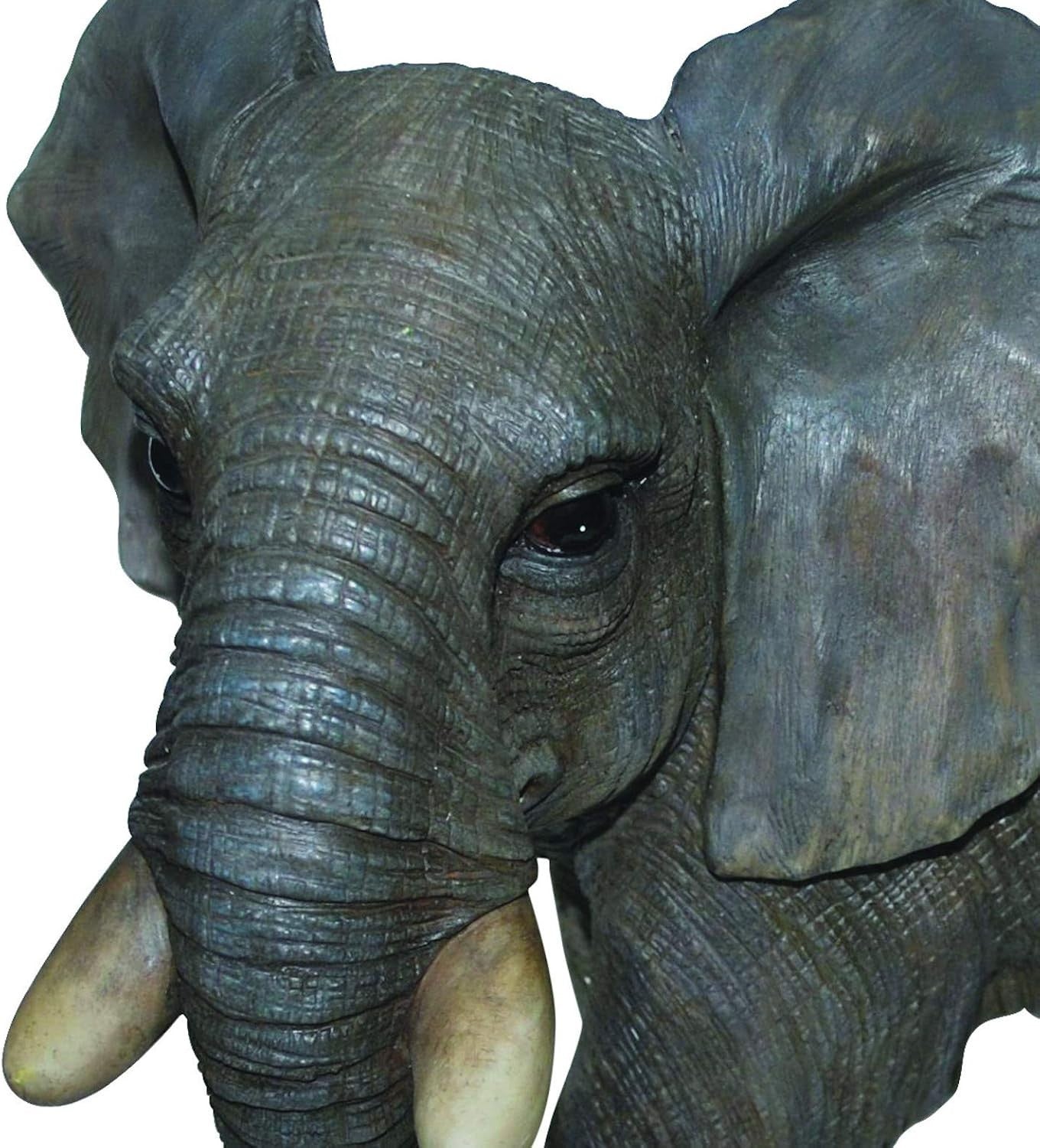 Large Realistic Elephant Garden Ornament • Outdoor Resin Statue Decor Gift