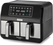8L Dual Air Fryer with Sync Finish 1700W Max Crisp Twin Basket Cooker 8 Presets