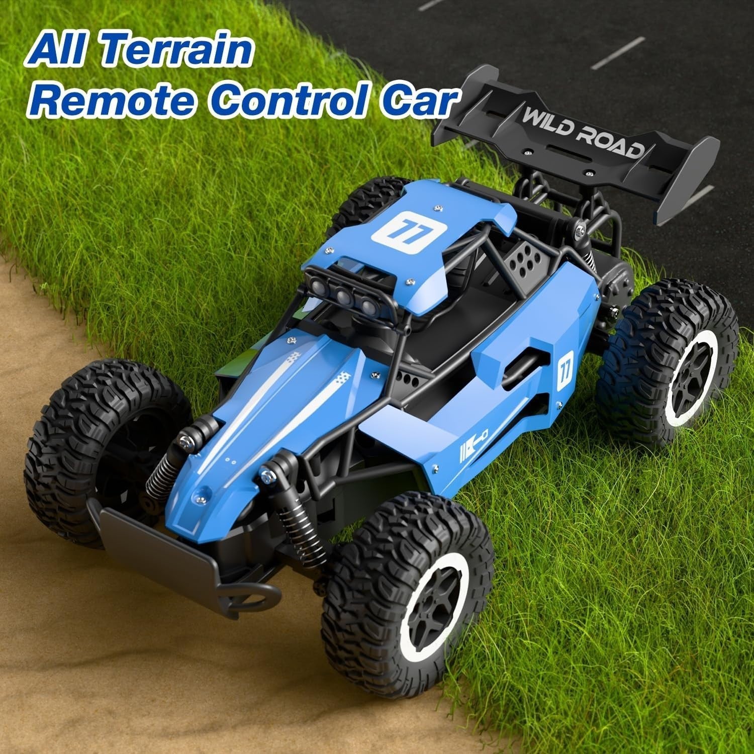 Alloy 1:16 RC Car 20km/h Off-Road Monster Truck for Kids, 2.4GHz 2WD High-Speed