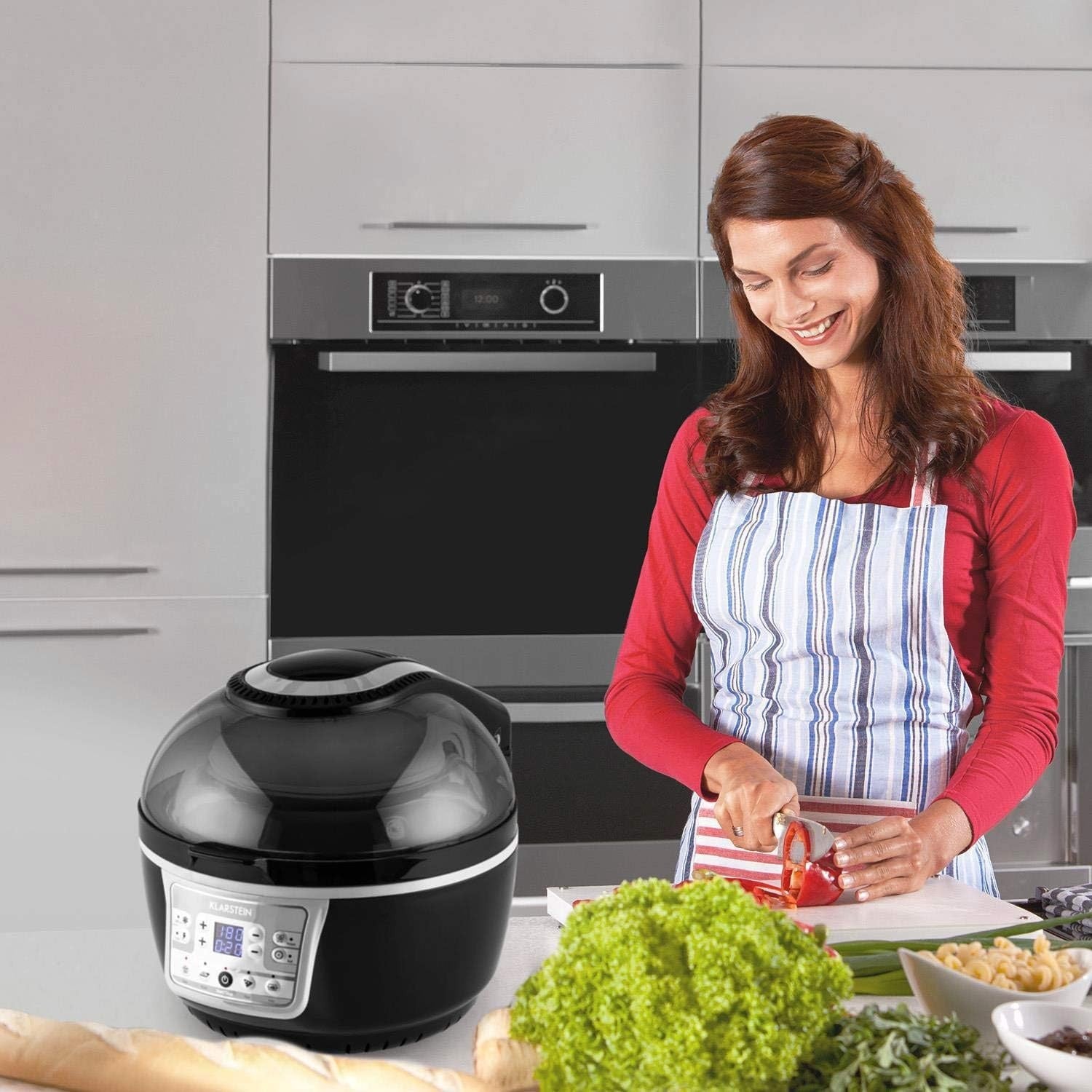 Turbo Hot Air Fryer Oven 9L Oil Free Infrared Heating 1400W Healthy Cook