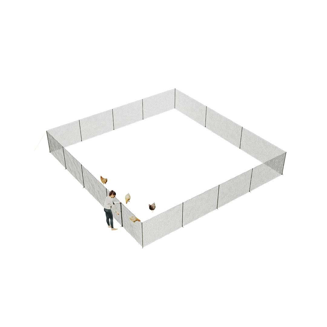 32m Extra High Chicken Fencing Poultry Netting w Door