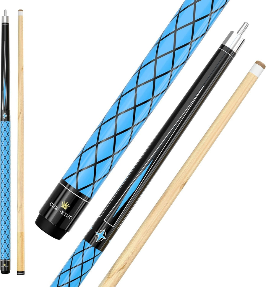58 Inch Maple Pool Cue 13mm Tip 2 Piece 20oz 50/50 Jointed Stick