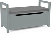 Grey Shoe Bench with Flip-Up Seat & Hidden Storage Hallway Chest 86x38x49cm