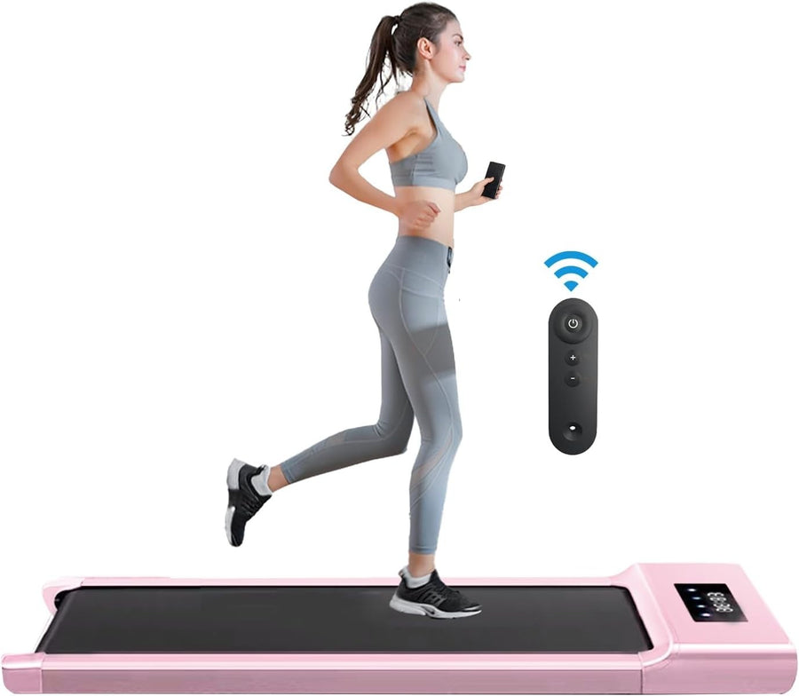 Under Desk Walking Pad 2.5HP Treadmill 12km/h Bluetooth Speaker Compact Pink