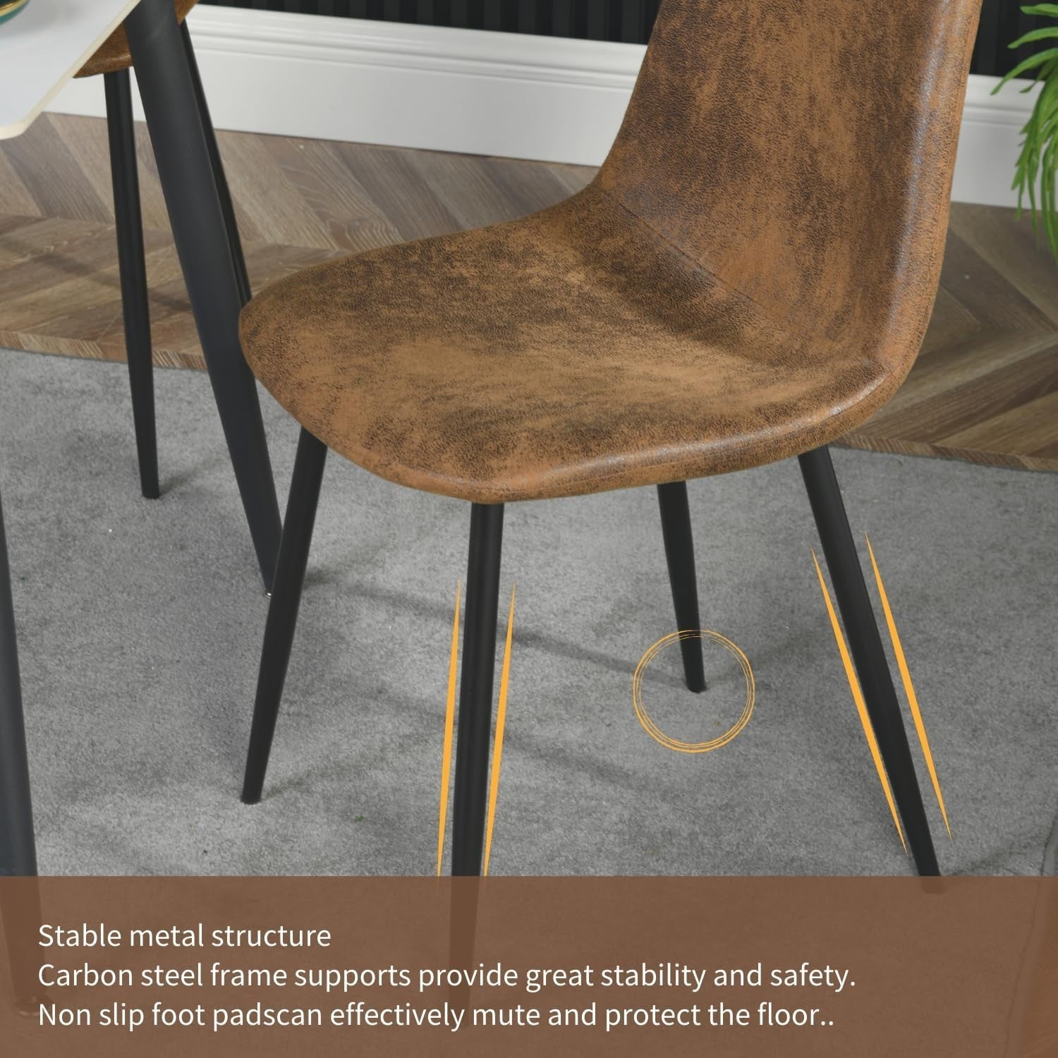 80cm Round Dining Table & 4 Chairs Set – Modern Kitchen, Bistro & Patio