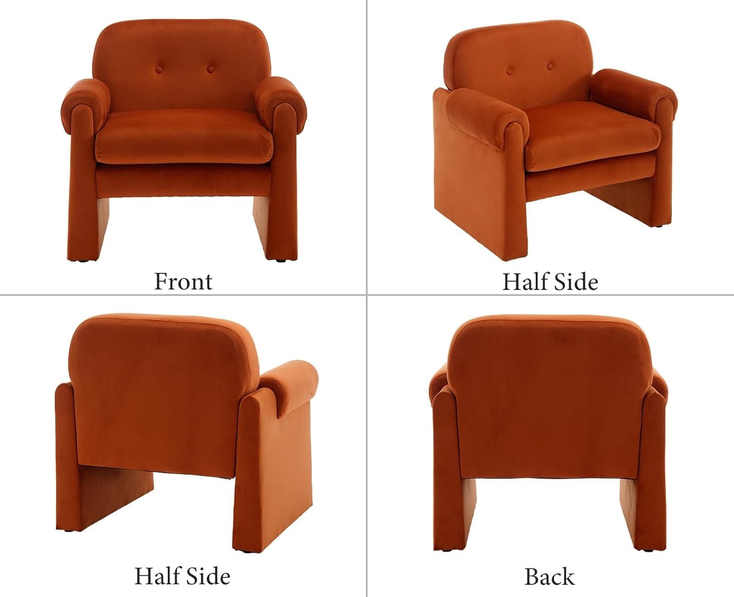 Chenille Armchair Tub Sofa Chair Comfy Lounge Seat for Living Room Home