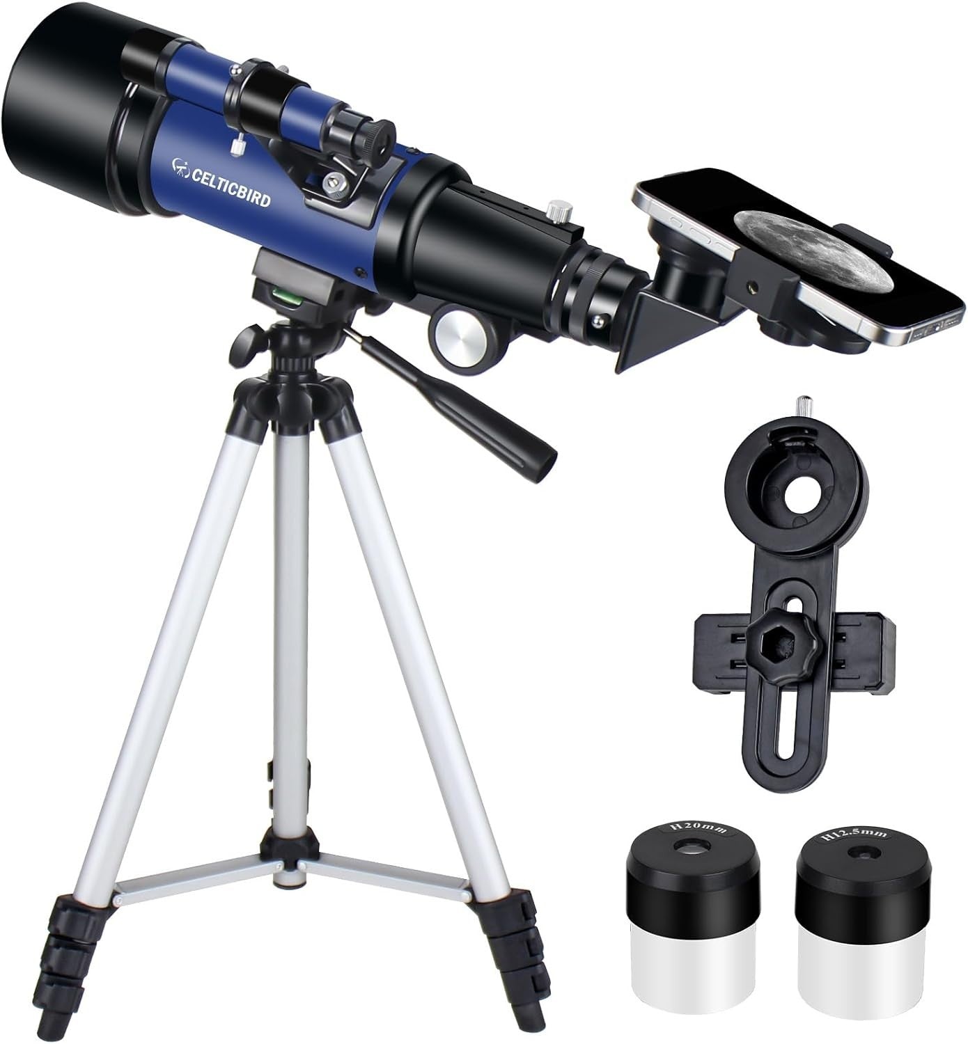 70 mm Aperture 400 mm Refractor Telescope for Kids and Adults