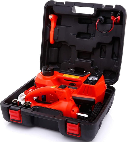 5 Ton 12V Electric Hydraulic Trolley Floor Jack 135–360mm Car Lift Kit