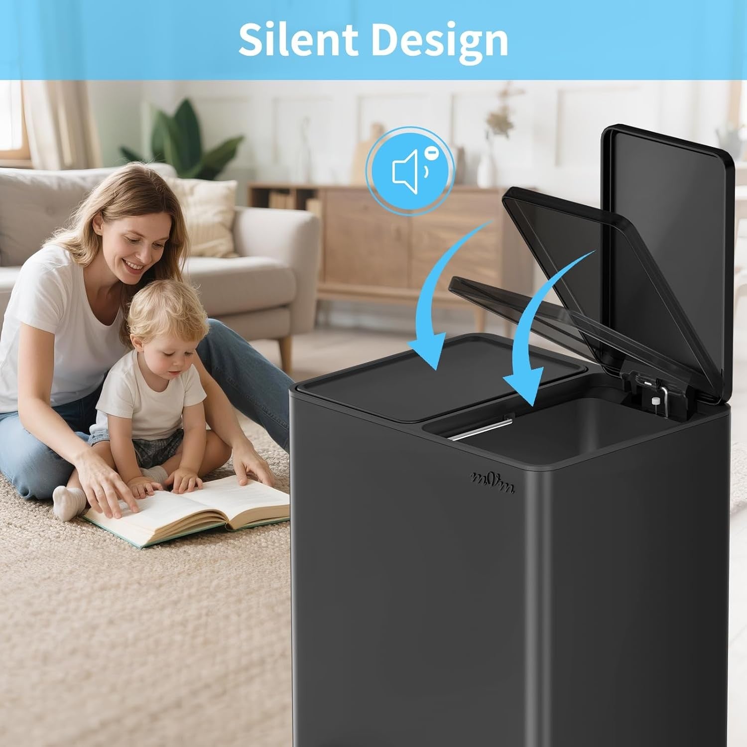 30L Dual Kitchen Recycling Bin 2x15L Steel Pedal