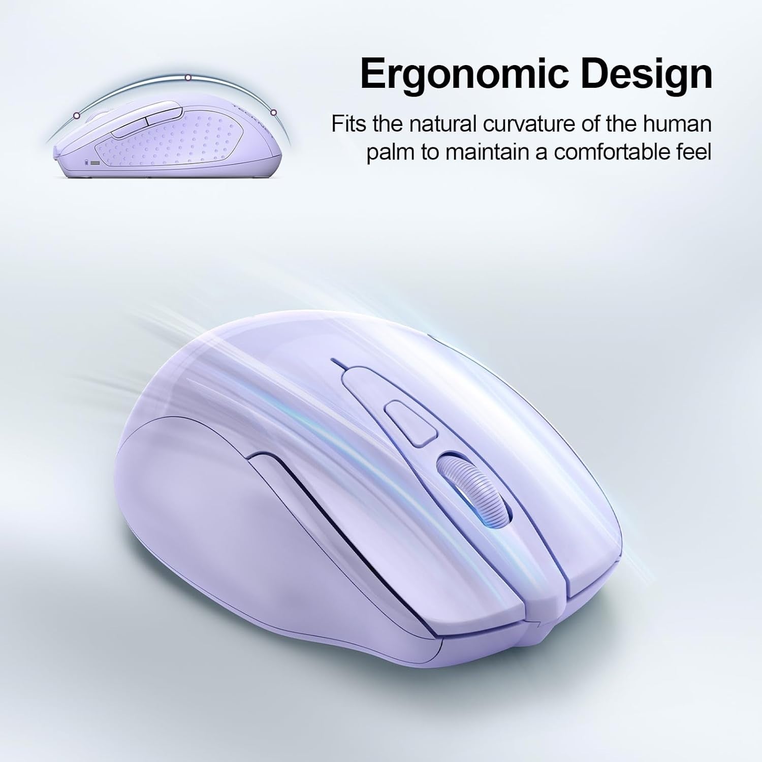 Silent Bluetooth Wireless Mouse 4800 DPI Ergonomic 6 Button Laptop PC
