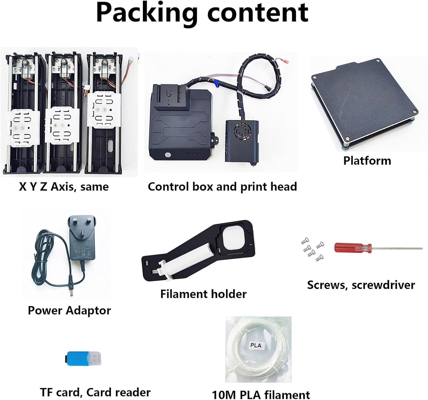 Mini 3D Printer One Key Print 100x100x100mm Quiet TF Card PLA