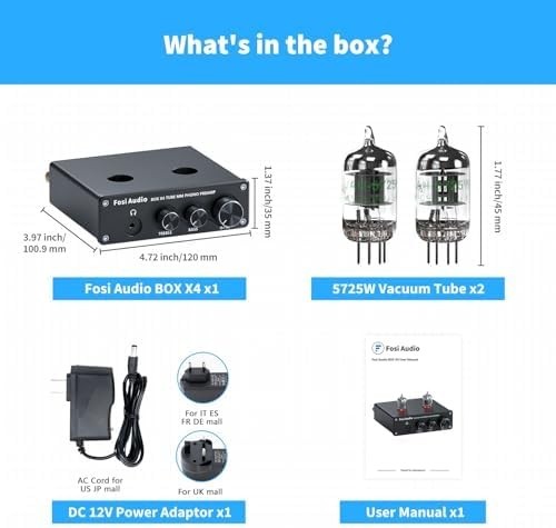 BOX X4 MM Phono Preamp Turntable Headphone Amp Vacuum Tube Hi-Fi