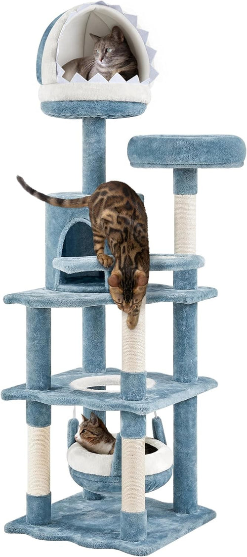 Large Cat Tree Tower 155cm Multi Level Scratching Post Condo Play Centre