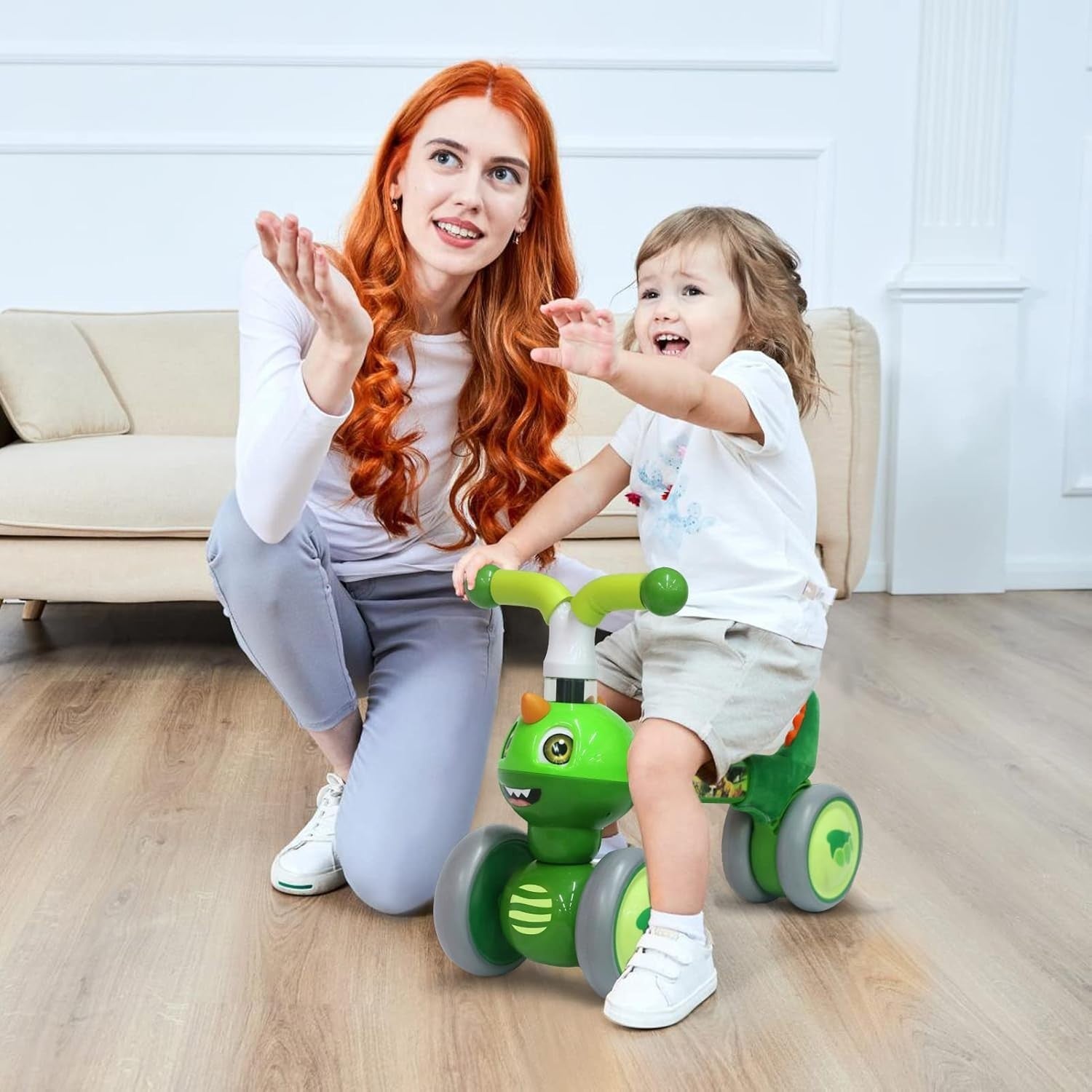 Baby Balance Bike Toddler Ride On Walker No Pedal Dinosaur 10-36M