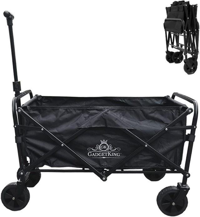 100kg Folding Garden Trolley Cart Collapsible Wagon w/ All-Terrain Wheels 100L