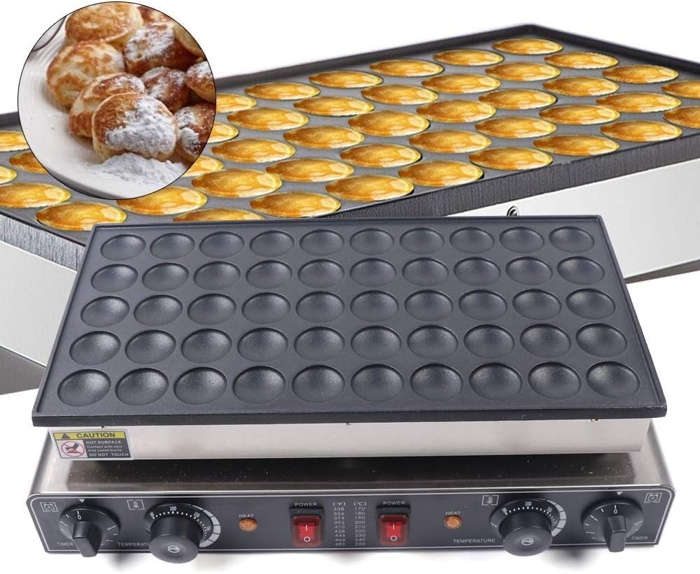 Commercial Mini Dutch Pancake Maker 50pcs Nonstick Electric 50–300°C Iron Pan