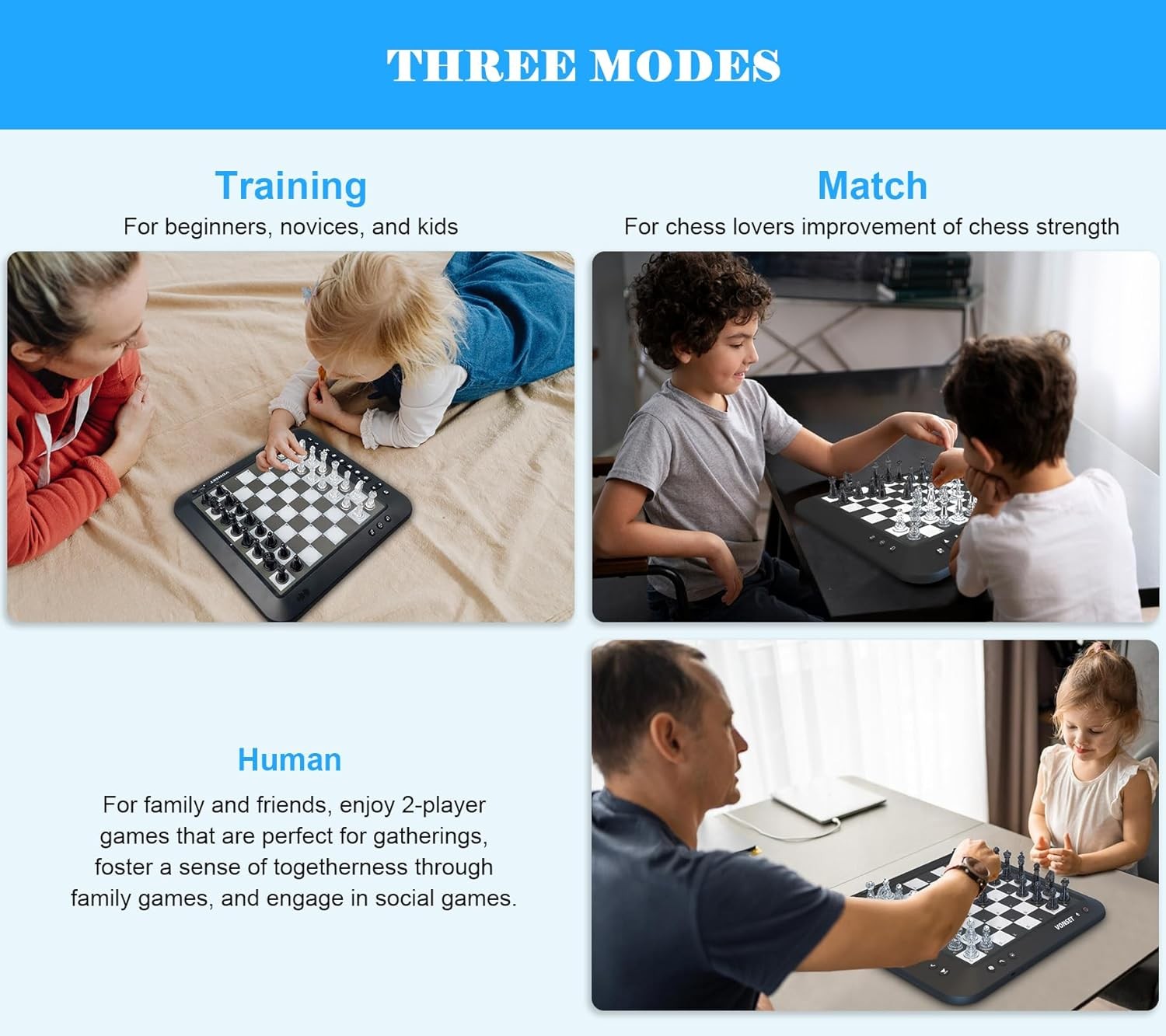 Electronic Chess Set w/ LED Lights, Talking Trainer & Magnetic Computer Board