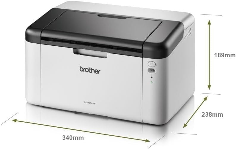 Wireless Mono Laser Printer Compact A4 Home & Office Printer White
