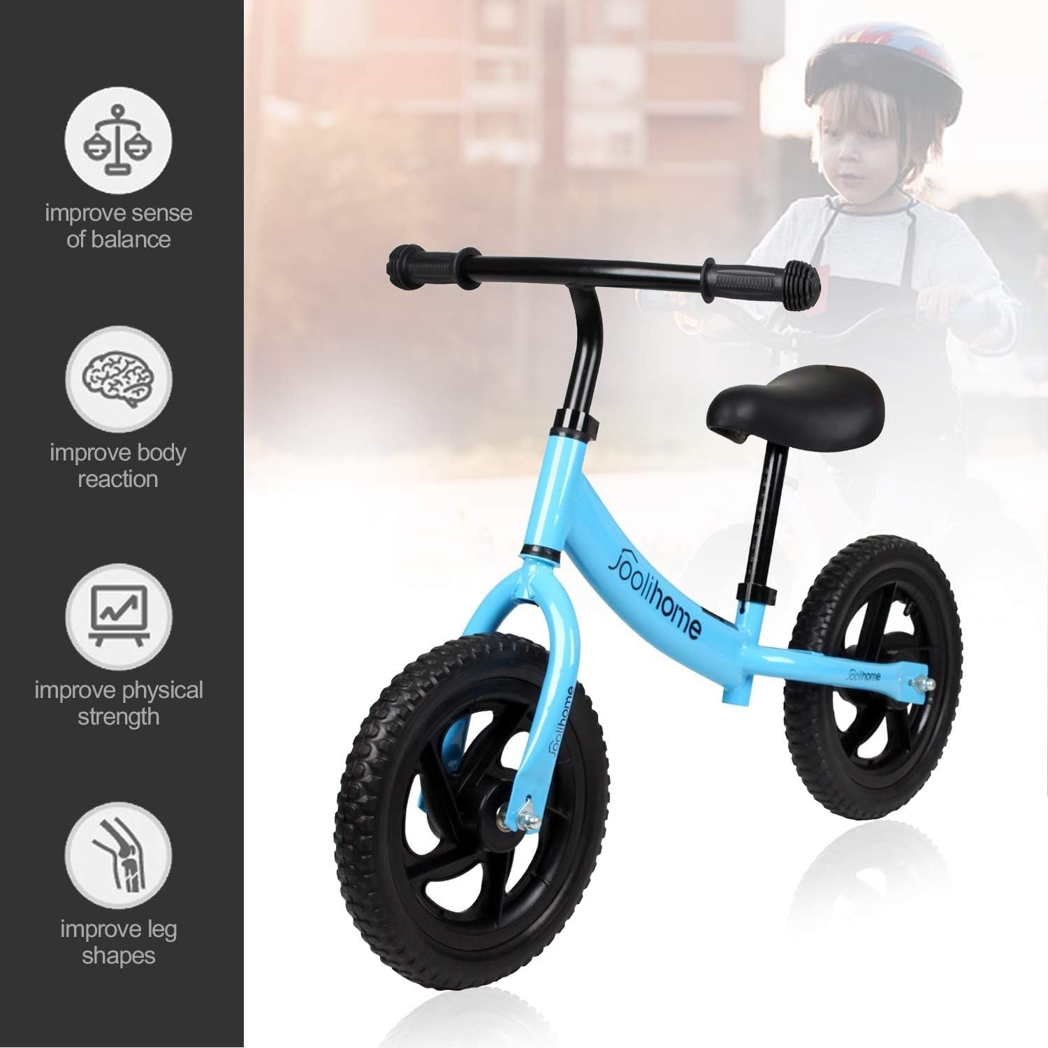 12 Inch Balance Bike for Kids No Pedal Training Bicycle Pink Age 2-6