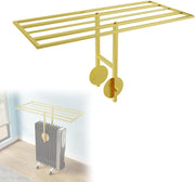 Adjustable Indoor Clothes Drying Rack for Oil Heaters | Large, Durable, Gold