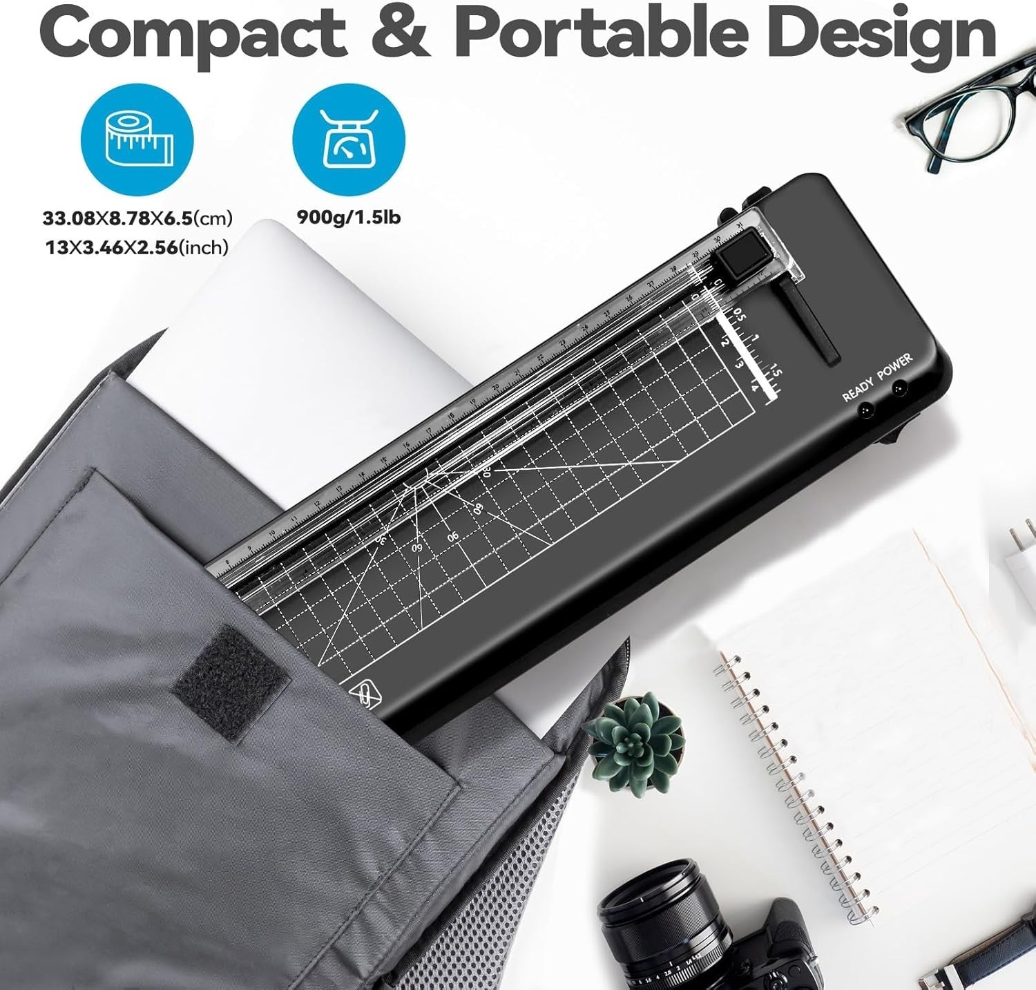 A3 Laminator 13 Inch Fast 60s Warm Up Hot Cold Built-In Trimmer