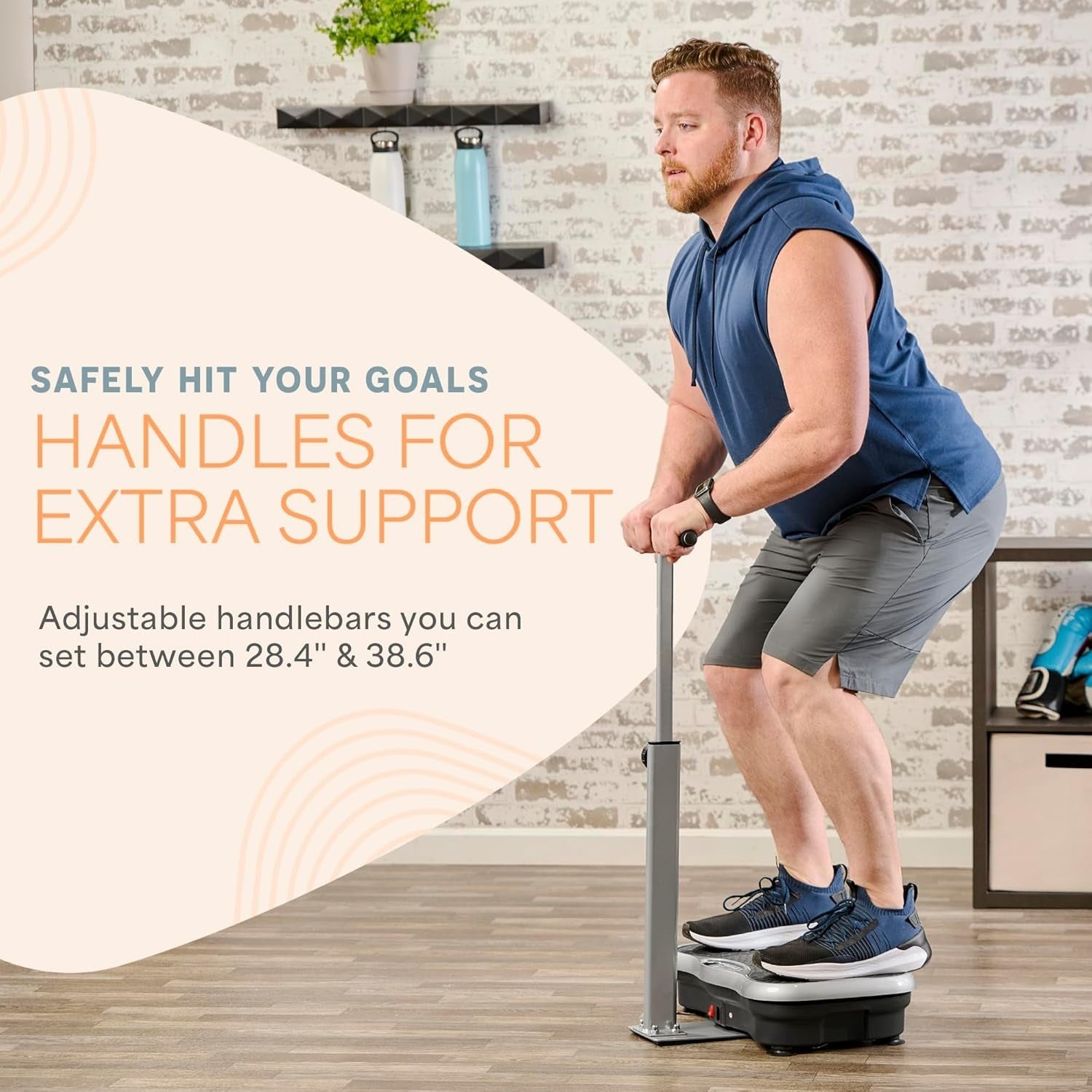 Whole Body Vibration Plate Exercise Machine w/ Handlebars 99 Speeds