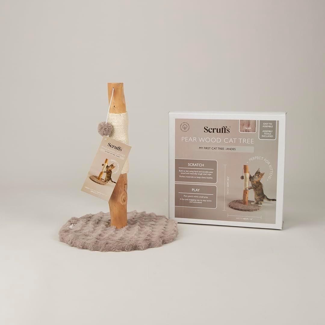 Kitten Cat Scratching Post Tree Compact Sisal Scratch Toy Indoor Small Cats