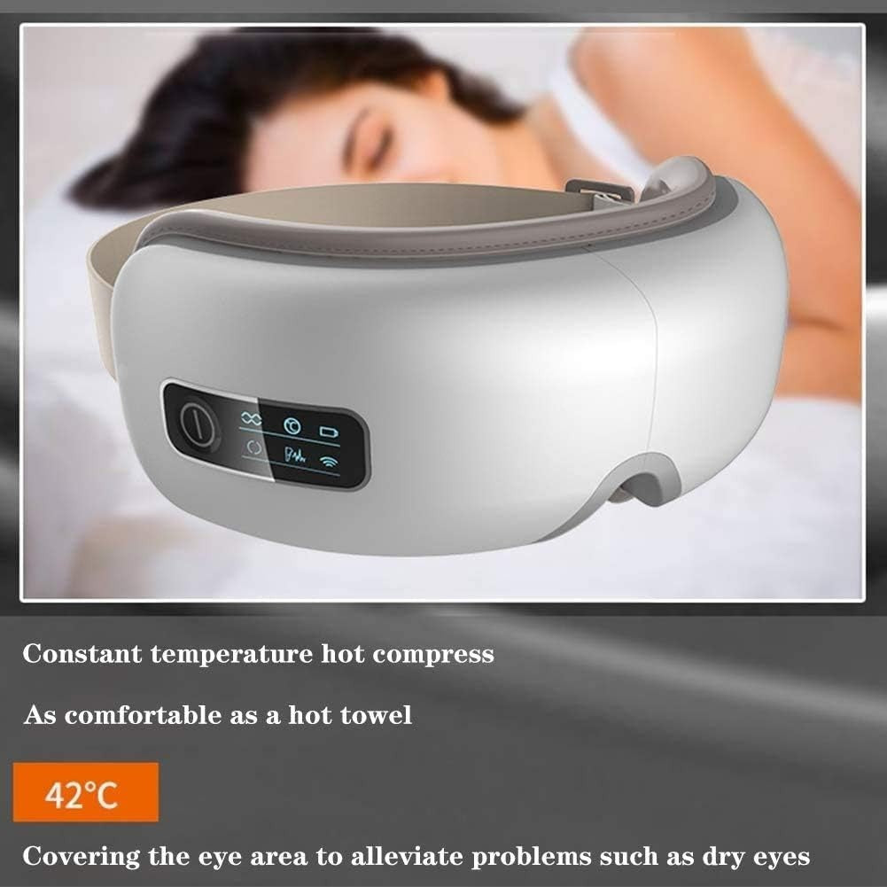 Heated Eye Massager w Air Pressure Vibration Bluetooth Rechargeable