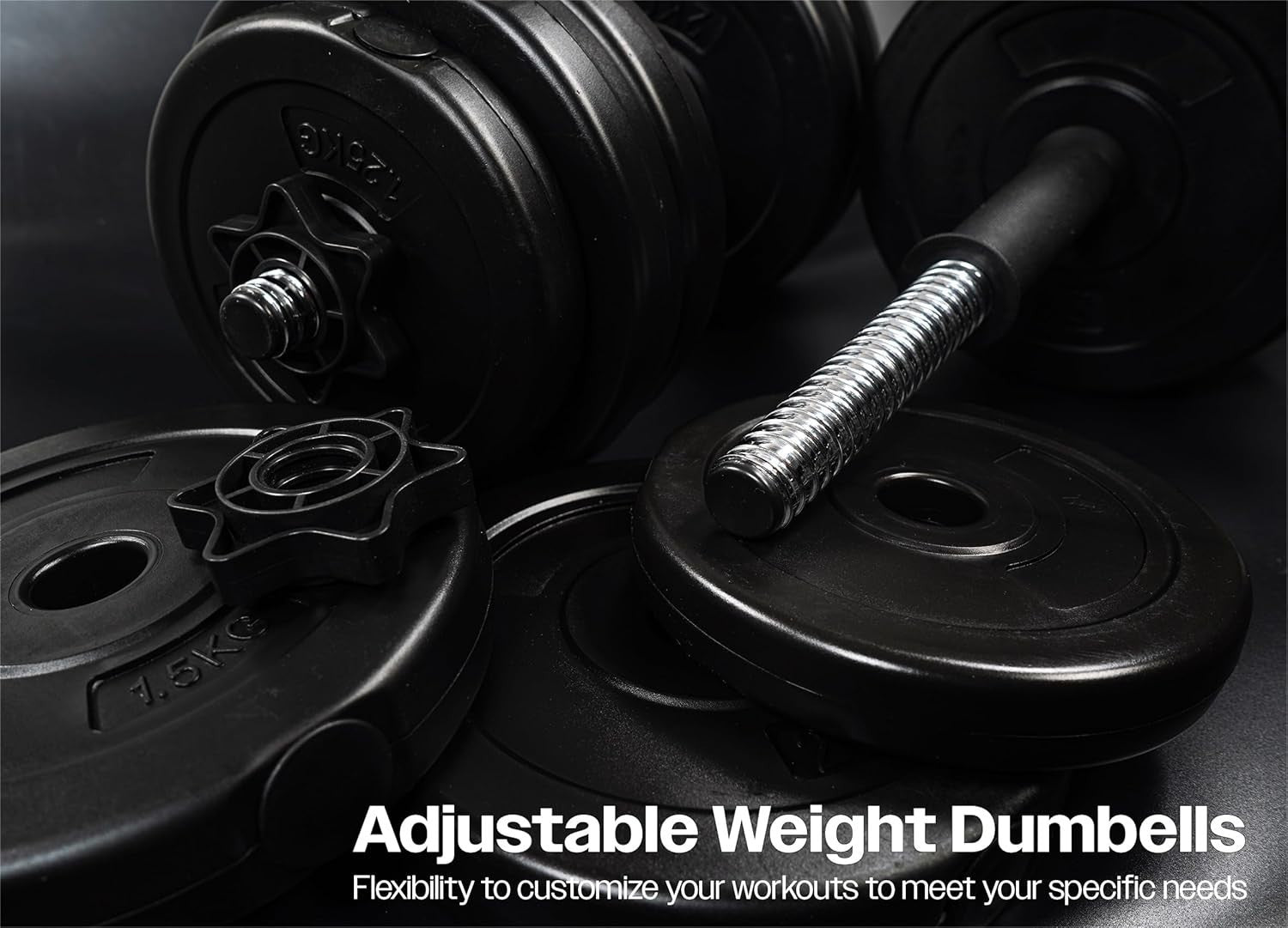 Adjustable Dumbbells Pair 15kg 20kg 25kg 30kg Free Weights Home Gym