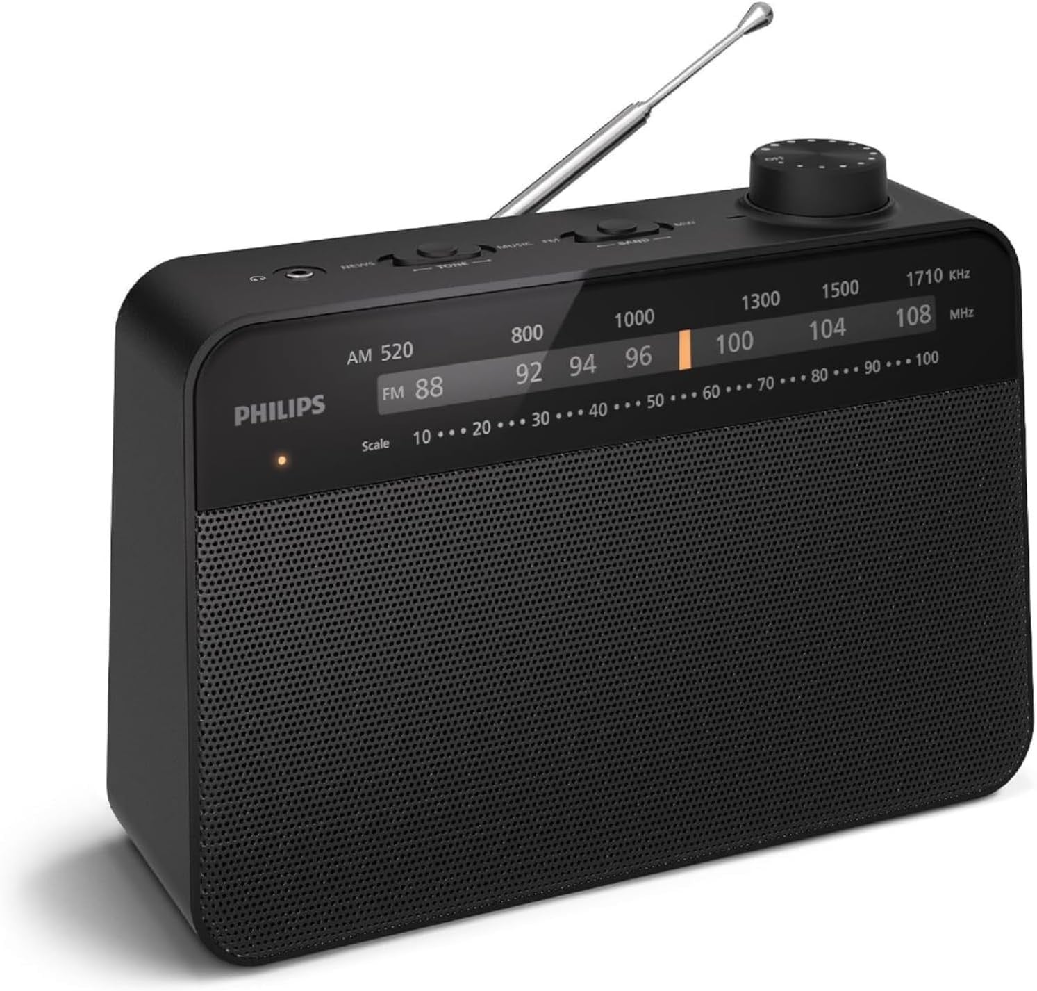 Portable FM/MW Analog Radio with Ultra D Batteries AC/Battery Powered