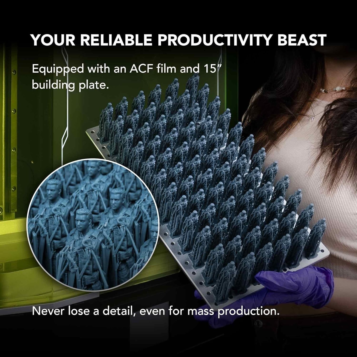 Large 8K Resin 3D Printer 15in Mono LCD High Speed Production Volume