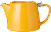 Ceramic Teapot with Infuser 530ml Tea Pot Stainless Steel Lid Orange