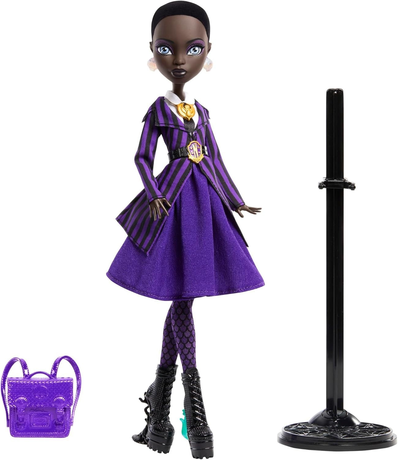 Collector Fashion Doll Academy Uniform Accessories Backpack Stand Display