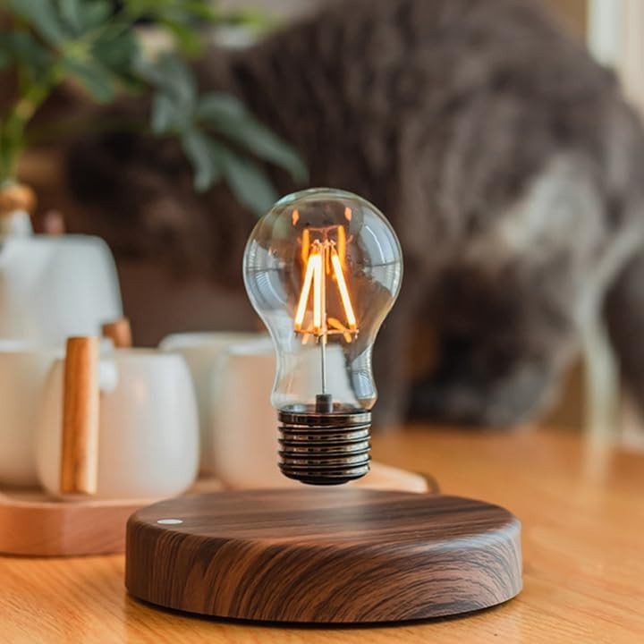 Magnetic Levitating Rotating LED Light Bulb Floating Decorative Lamp