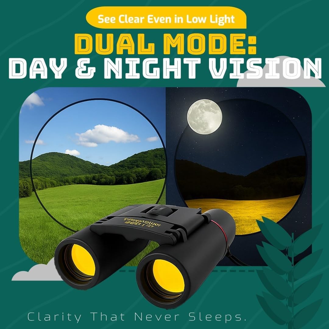 30x60 Compact Folding Binoculars Lightweight Mini Travel Hiking Bird Watching