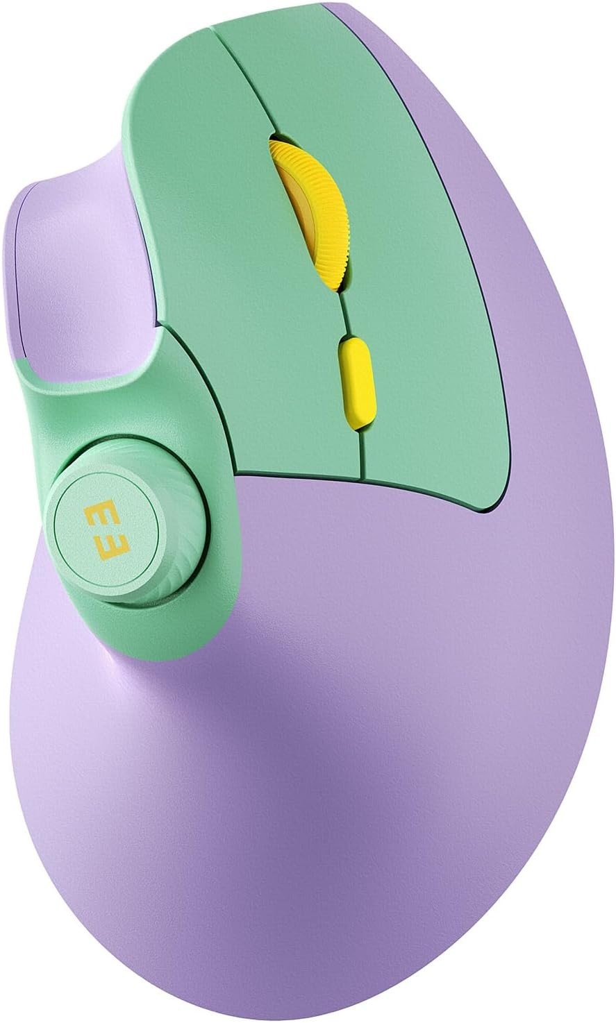 Vertical Ergonomic Wireless Mouse Rechargeable Bluetooth USB Purple