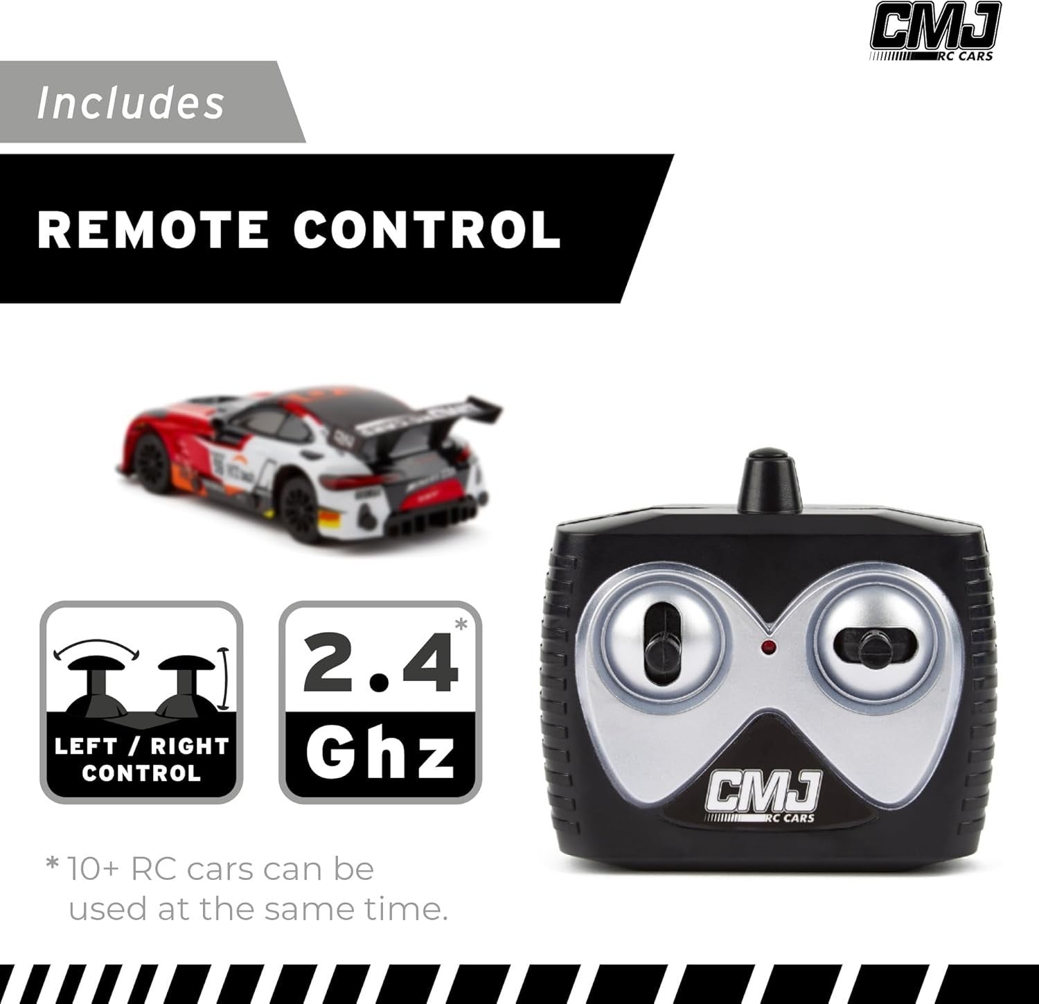 Road Rebel Redline Racer RC Car 1:24 Scale 2.4GHz High-Speed Toy Car