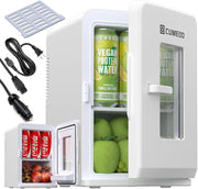 15L Mini Fridge Cooler & Warmer 21 Can Portable Small Fridge White