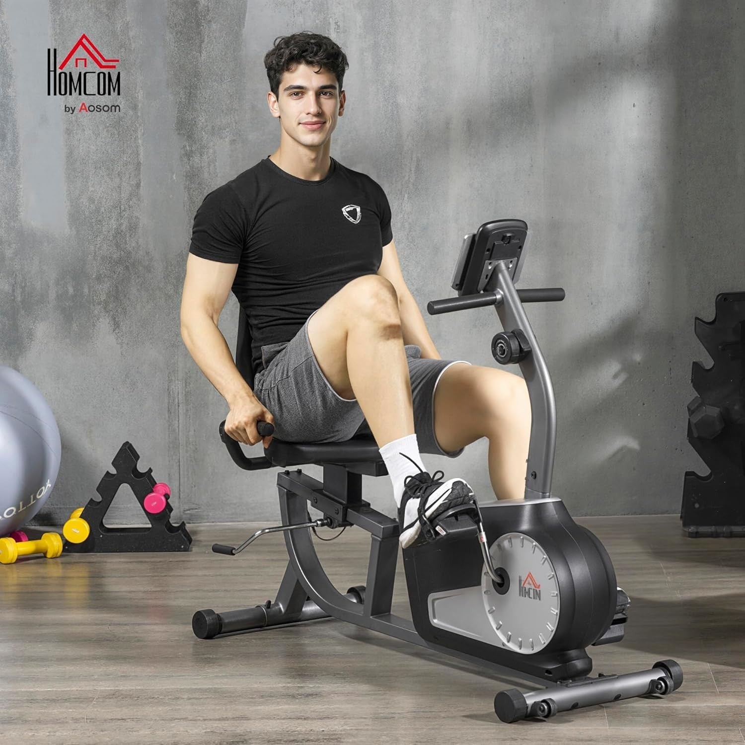 Exercise Bike LCD Display Quiet 8-Level Magnetic Resistance Adjustable Seat Home