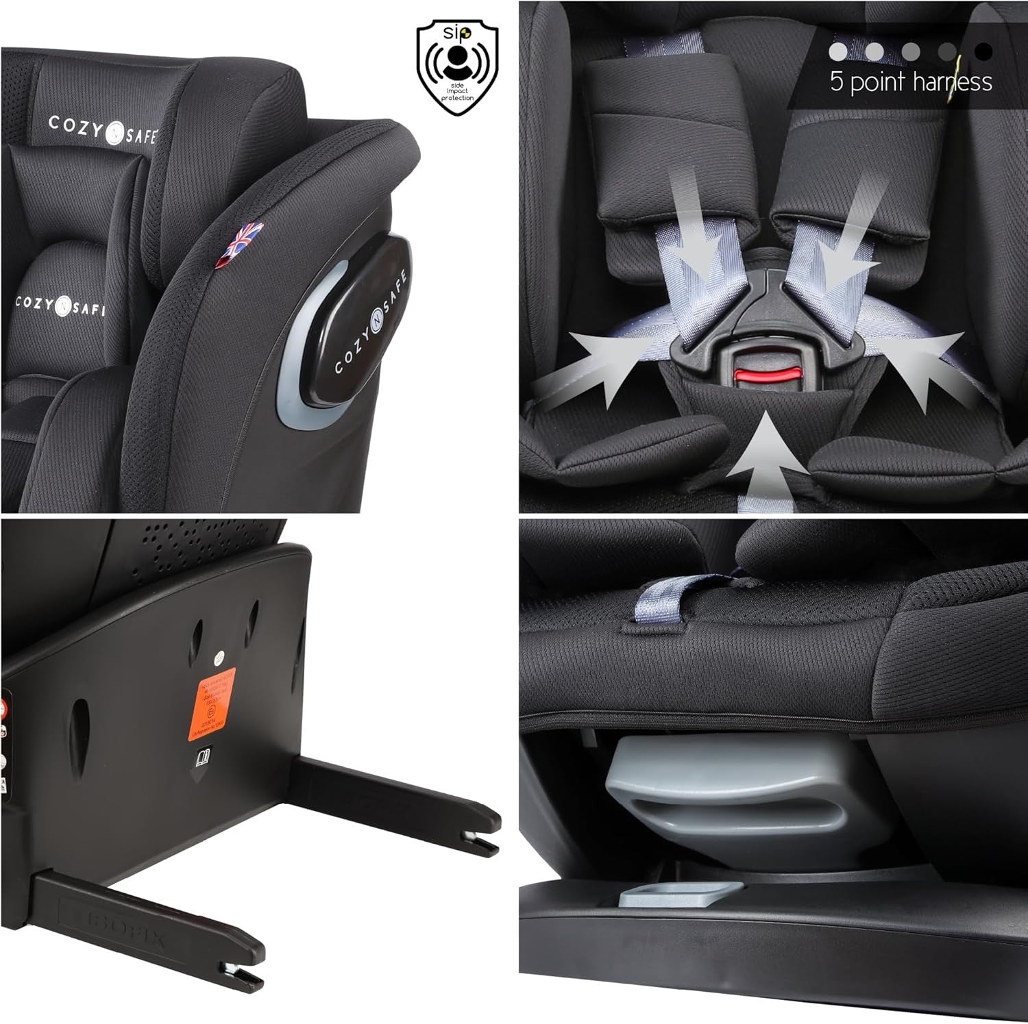 360° Rotating i-Size Child Car ISOFIX 40–150cm All-in-One Safety