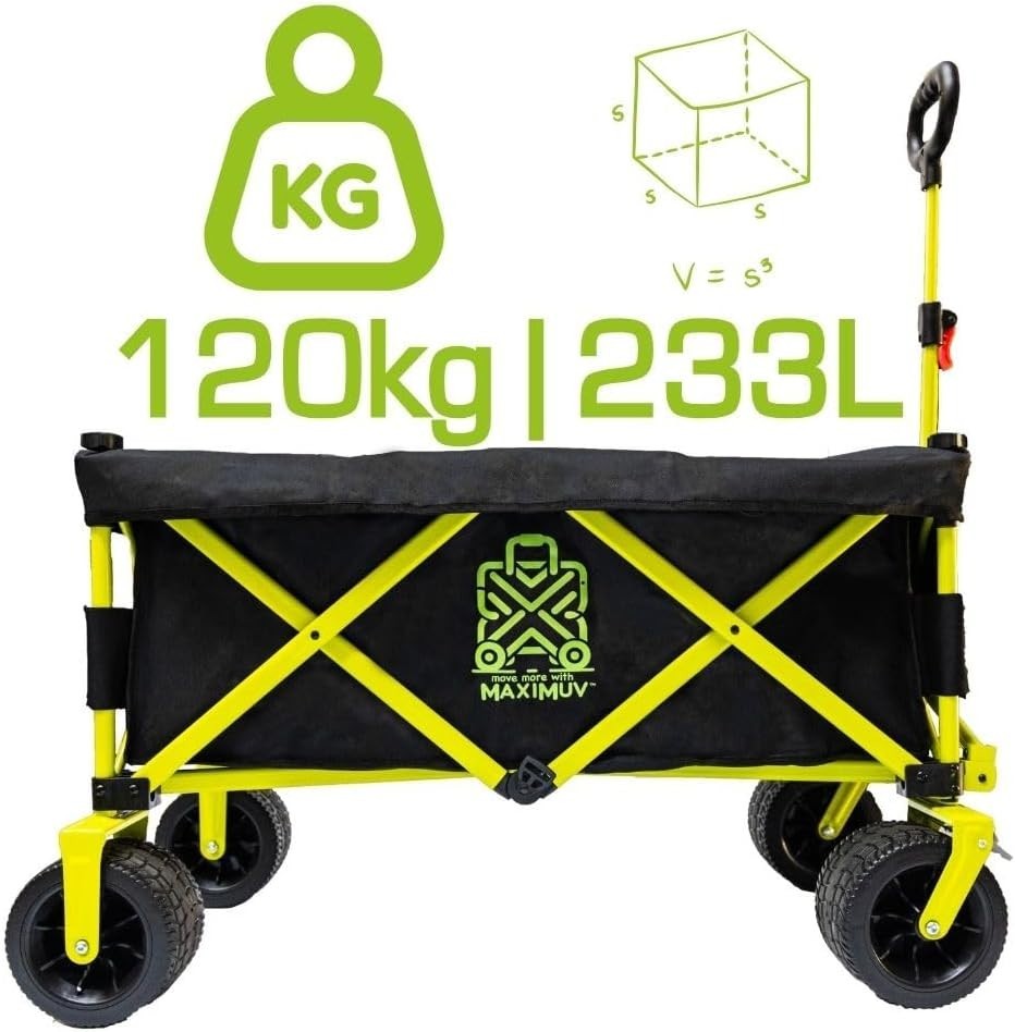 Maximuv 233L Heavy Duty Folding Trolley – All-Terrain Festival Wagon