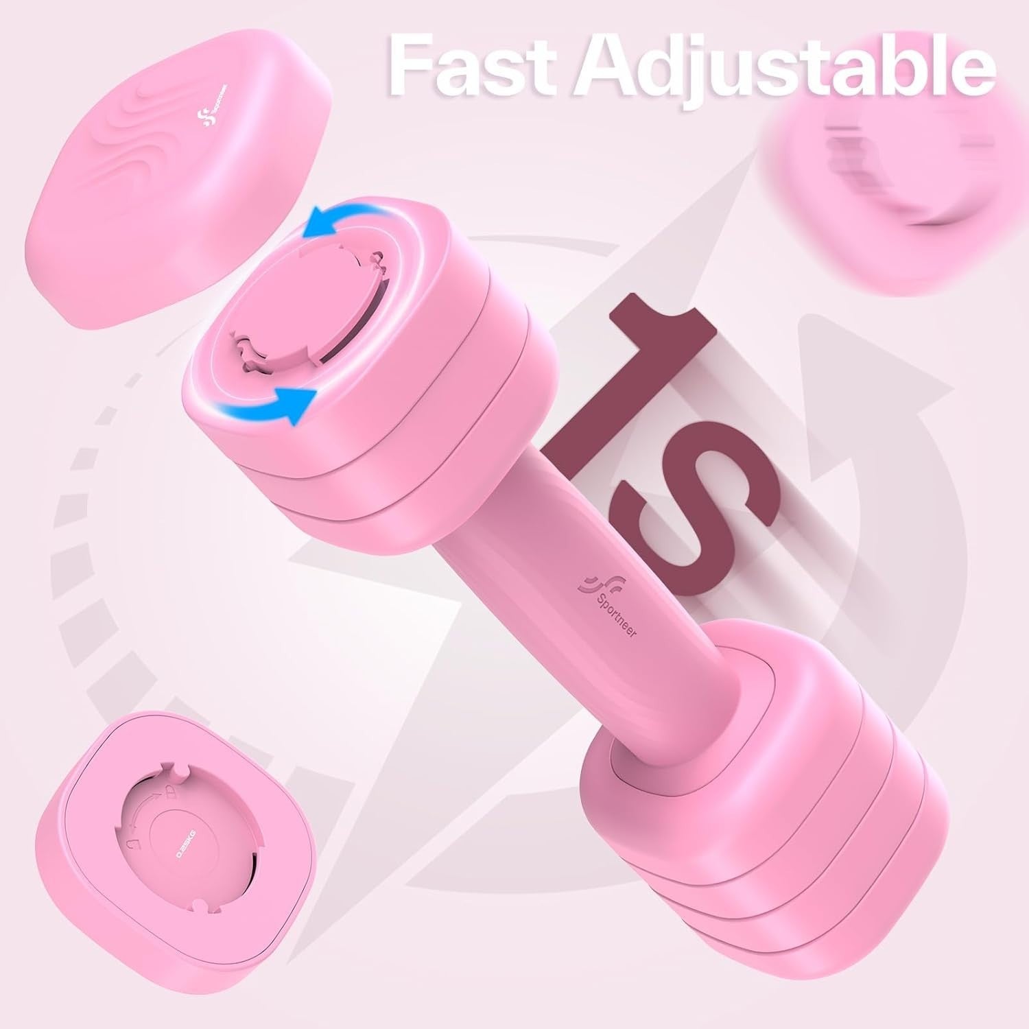 4-in-1 Women’s Adjustable Hand Weights 1–2.5kg Non Slip Fitness Set