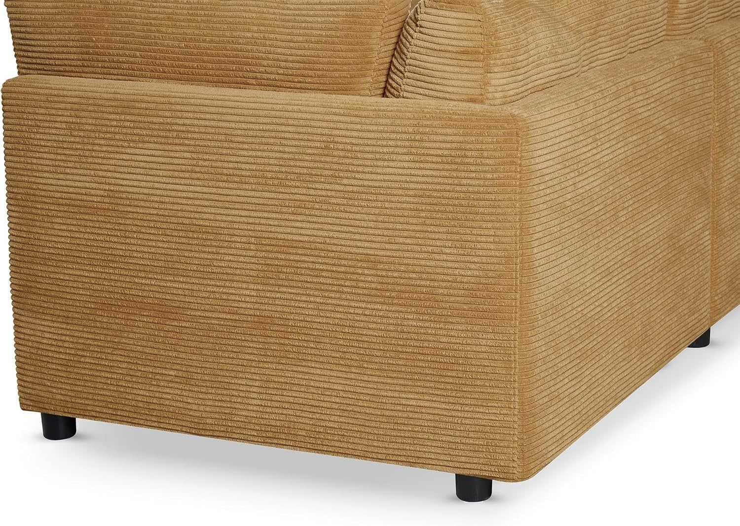 Large Modular 5-Seater L Shaped Corner Sofa Jumbo Cord Fabric Removable Covers