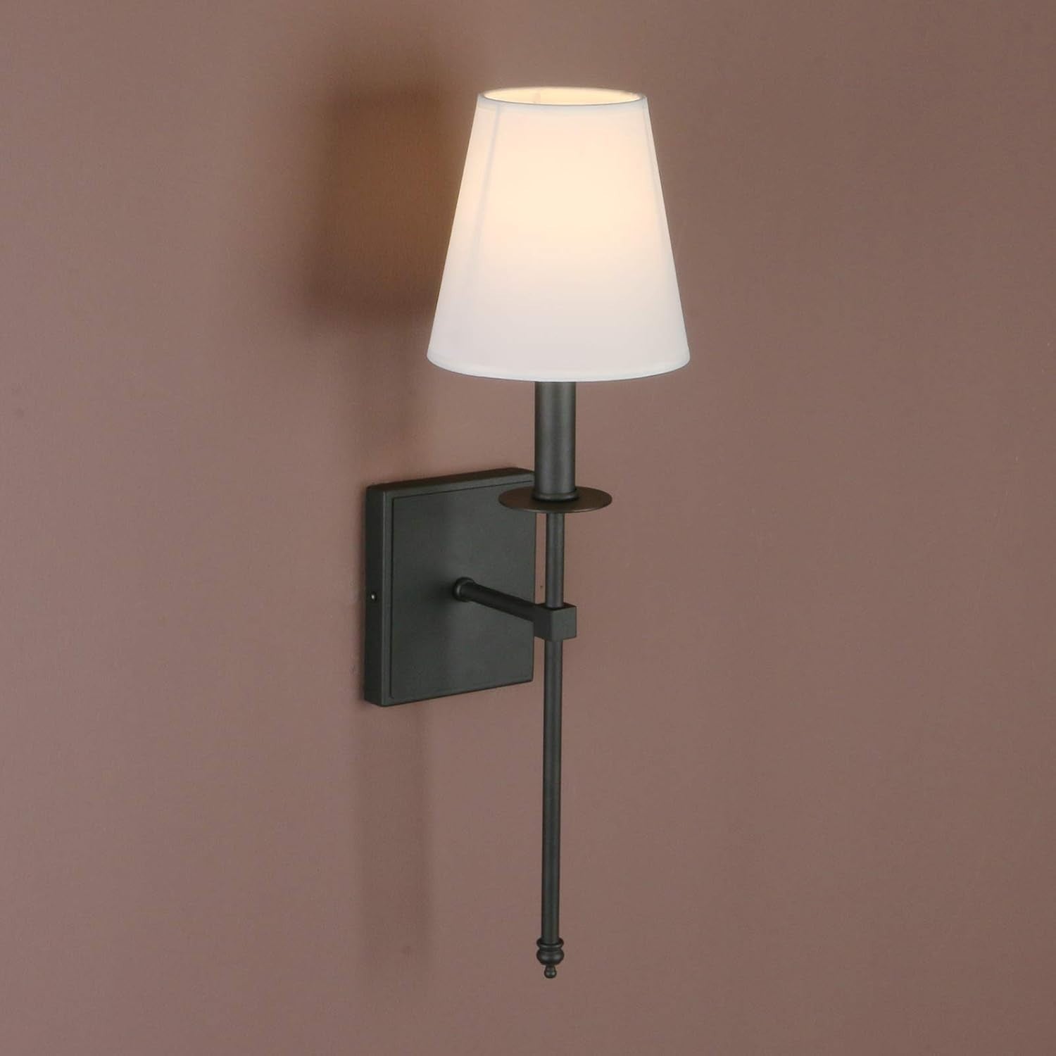Vintage Modern Linen Wall Lamps 2-Pack, Adjustable Sconce Lighting for Home